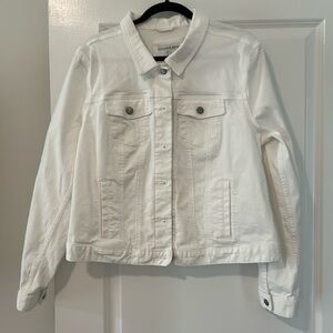 Loft White Jean Jacket size XL